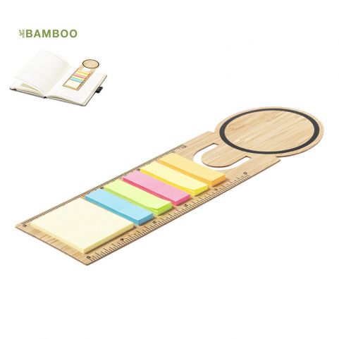 Régua marcador de livro em bambu