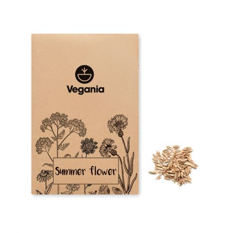 Envelope com sementes de flores