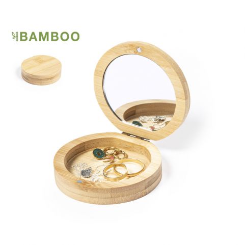 Porta-jóias dobrável em bambu