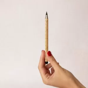 Lápis infinito multifuncional em bambu