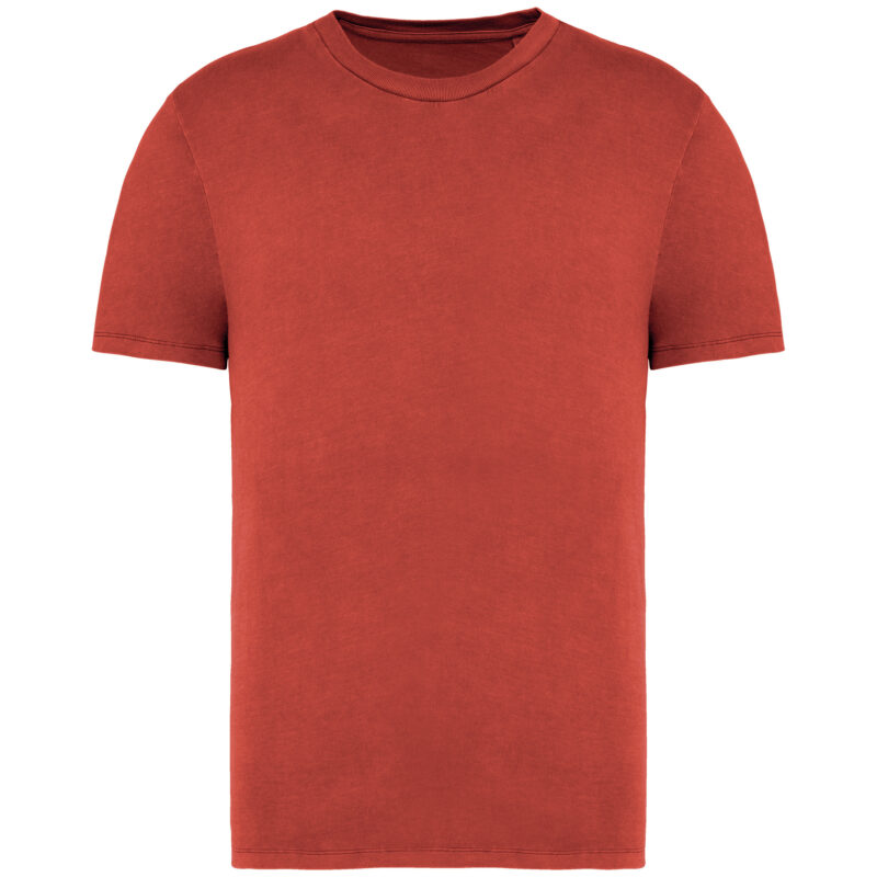 T-shirt orgânica com aspecto lavado unissexo