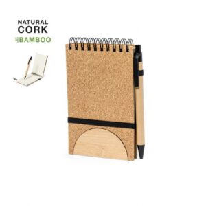 Caderno em cortiça e bambu