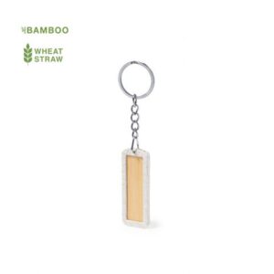 Porta-chaves  em palha de trigo e bambu