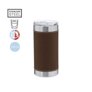 Caneca térmica em  aço inoxidável e PU