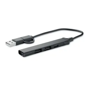 Hub 4 portas USB 19 cm