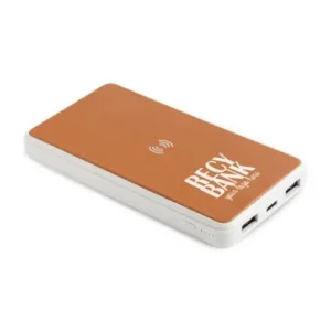 Powerbank sem fios em ABS e PU reciclados 8000mah